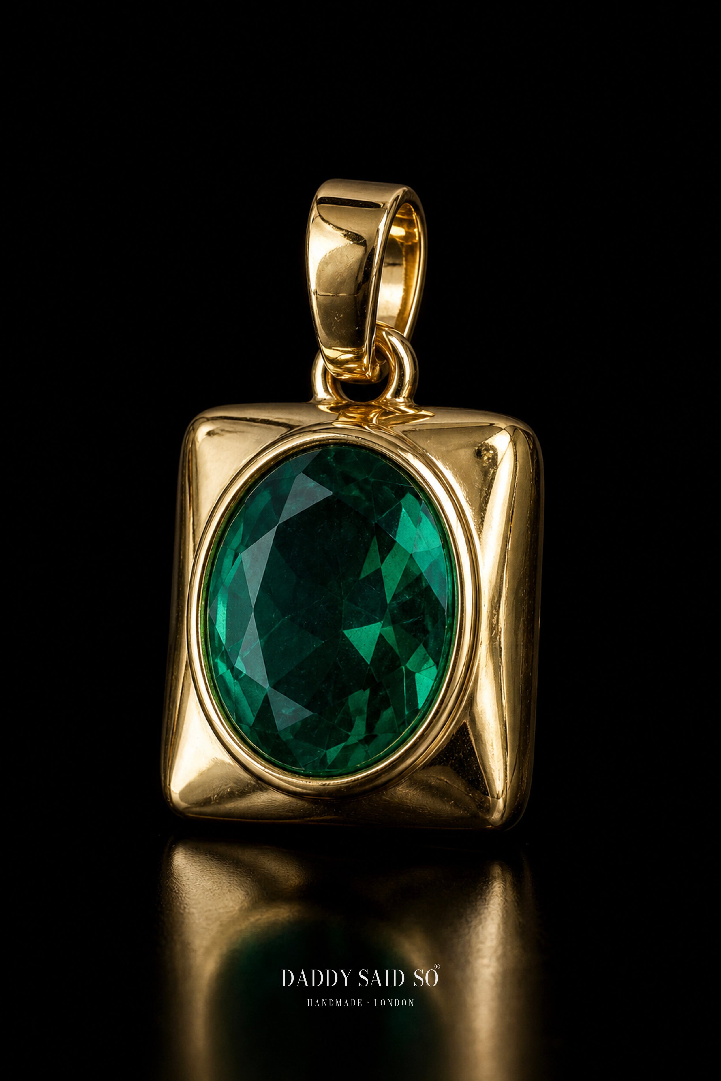 Gold Curb Chain Necklace — Four Pendant Options