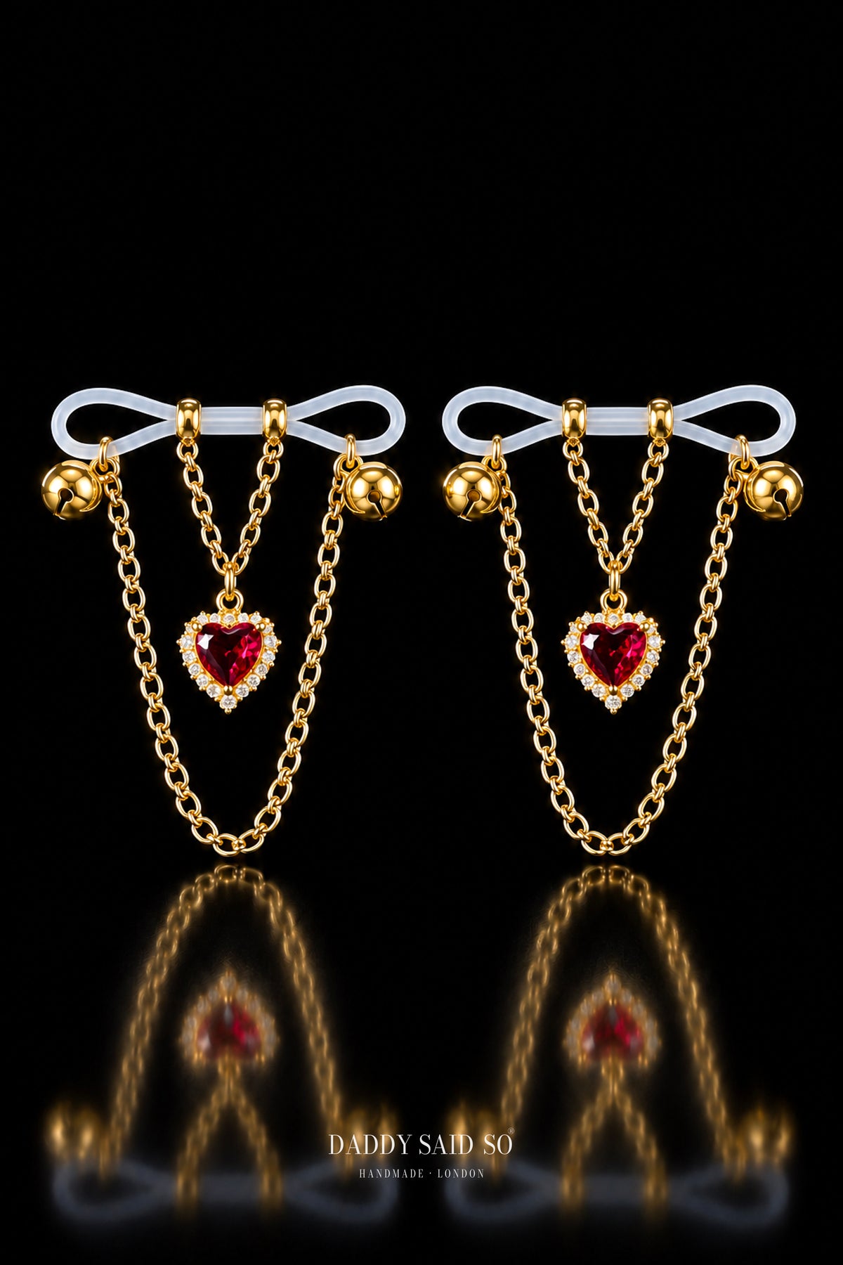 The Jewelled Heart Chain Clamps