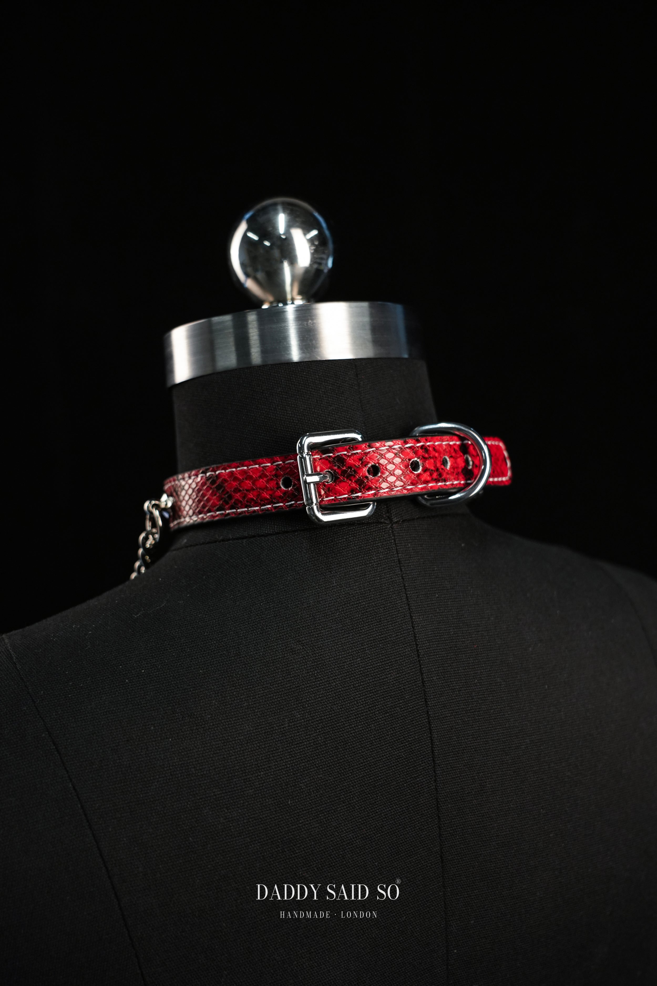 Red Double Chain Choker