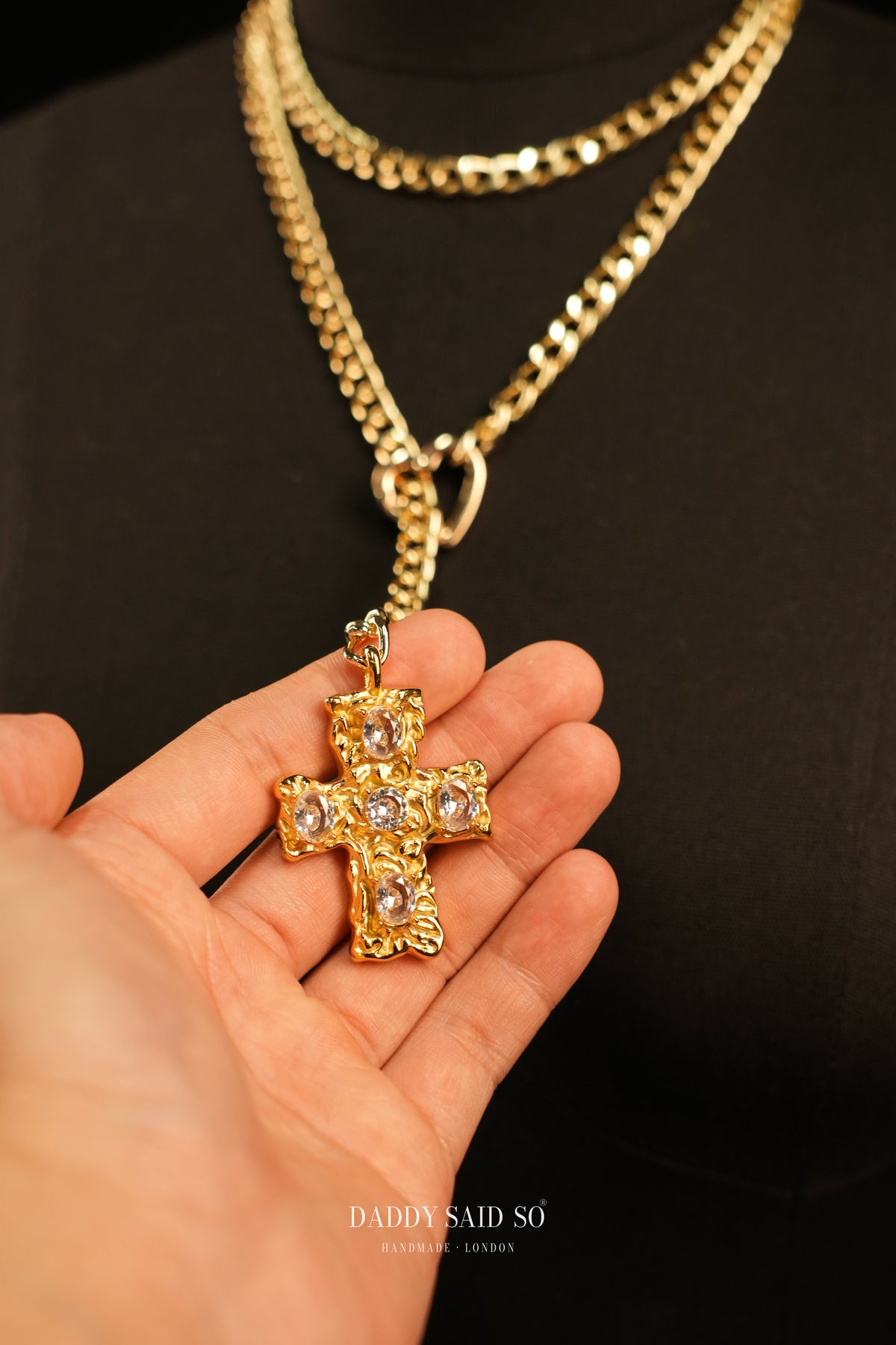 The Crystal Cross Lariat