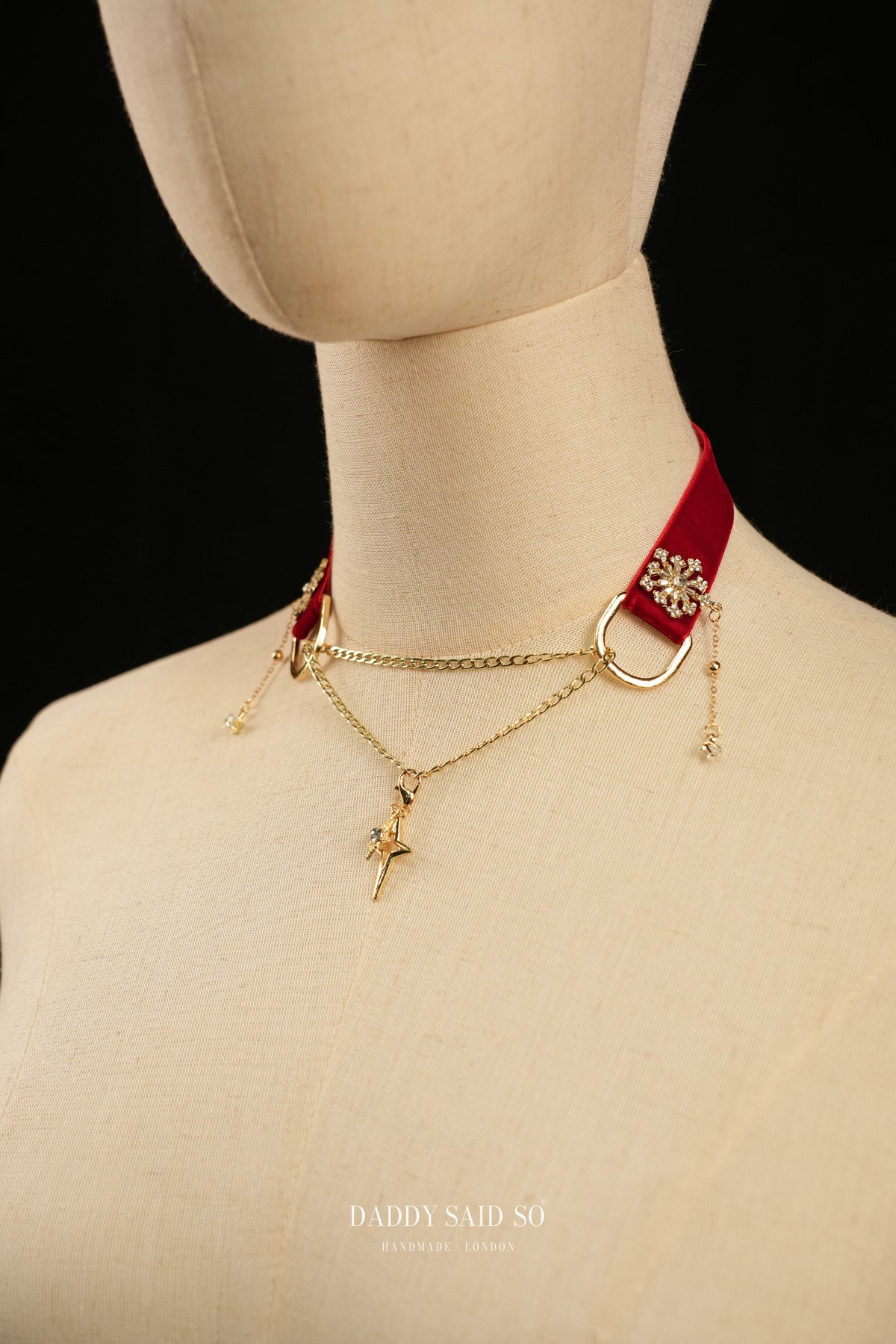 The Snowflake Velvet Choker