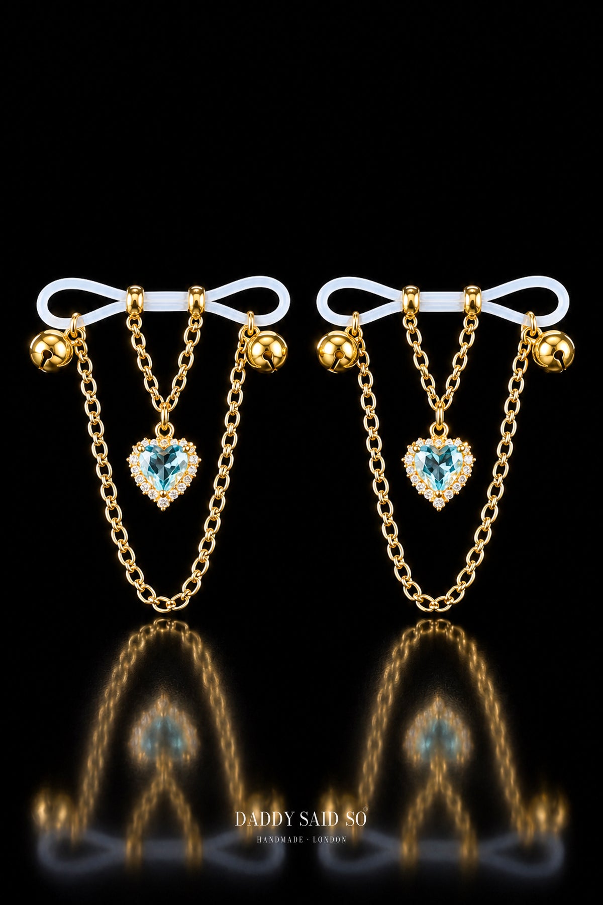 The Jewelled Heart Chain Clamps