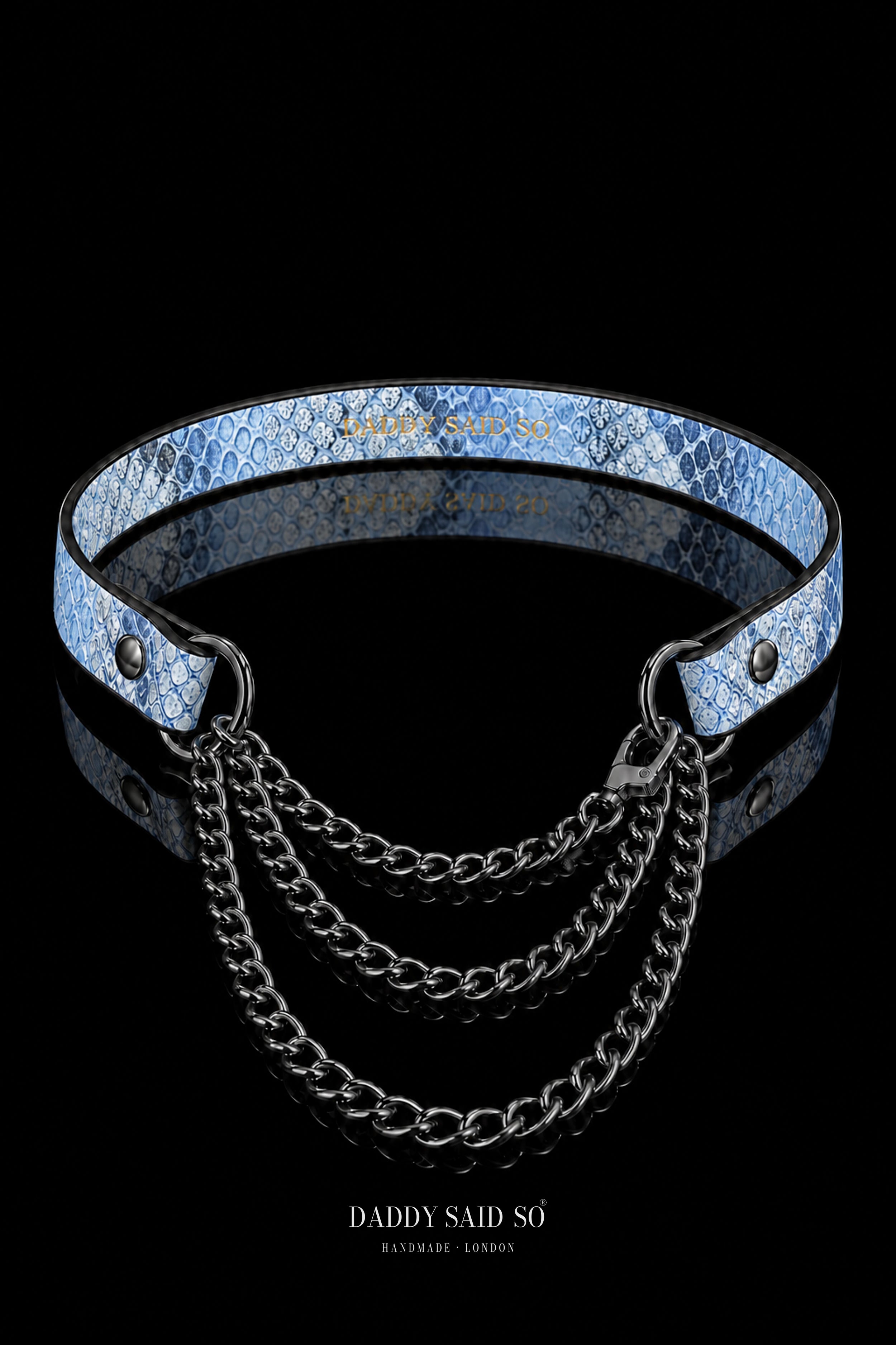 Blue Serpent Chain Choker