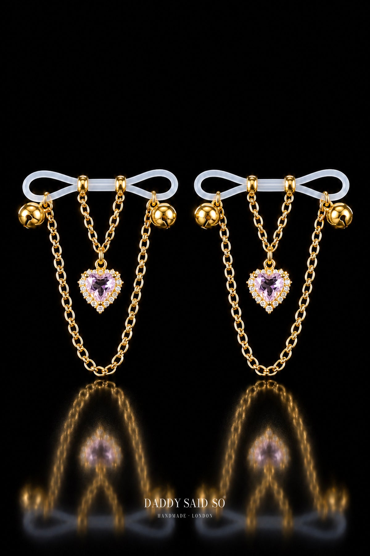The Jewelled Heart Chain Clamps