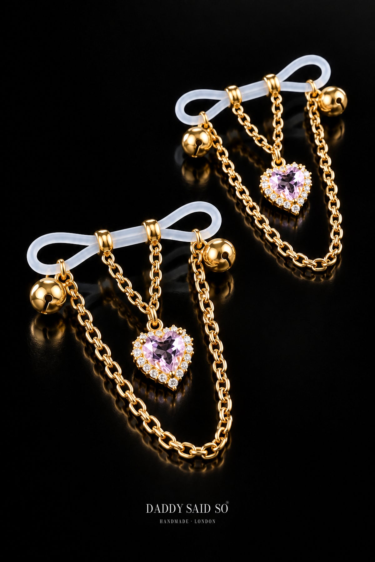 The Jewelled Heart Chain Clamps