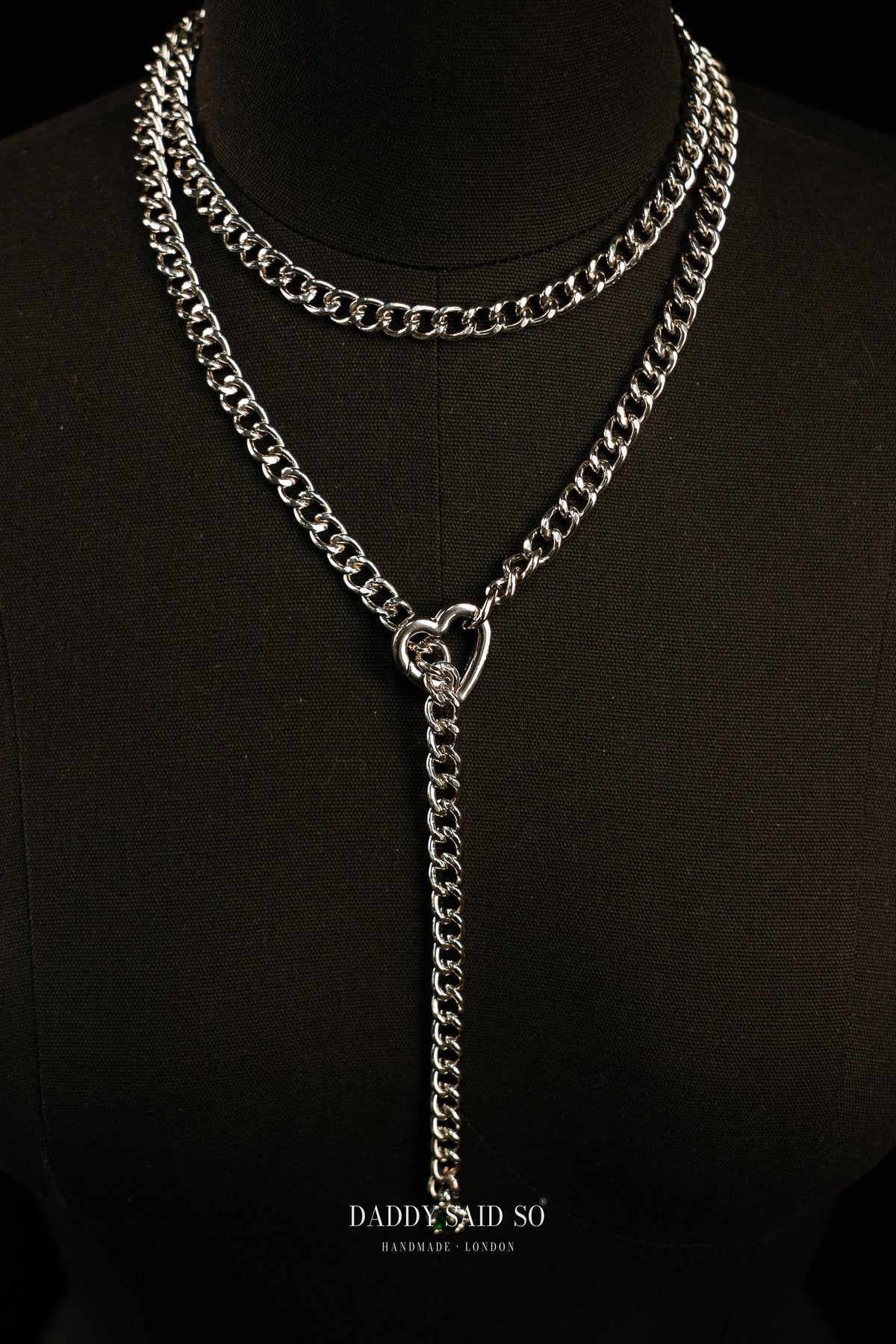 The Silver Green Drop Lariat