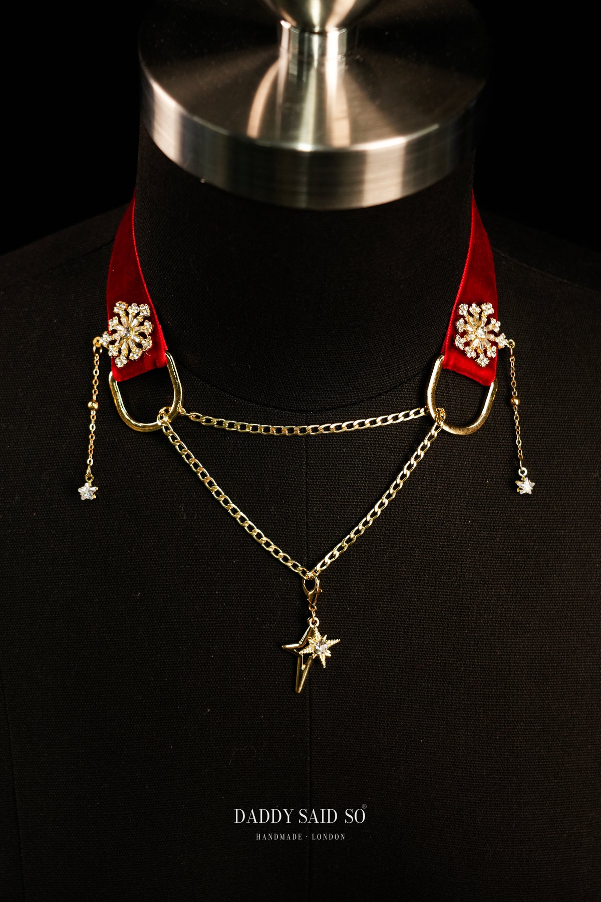 The Snowflake Velvet Choker