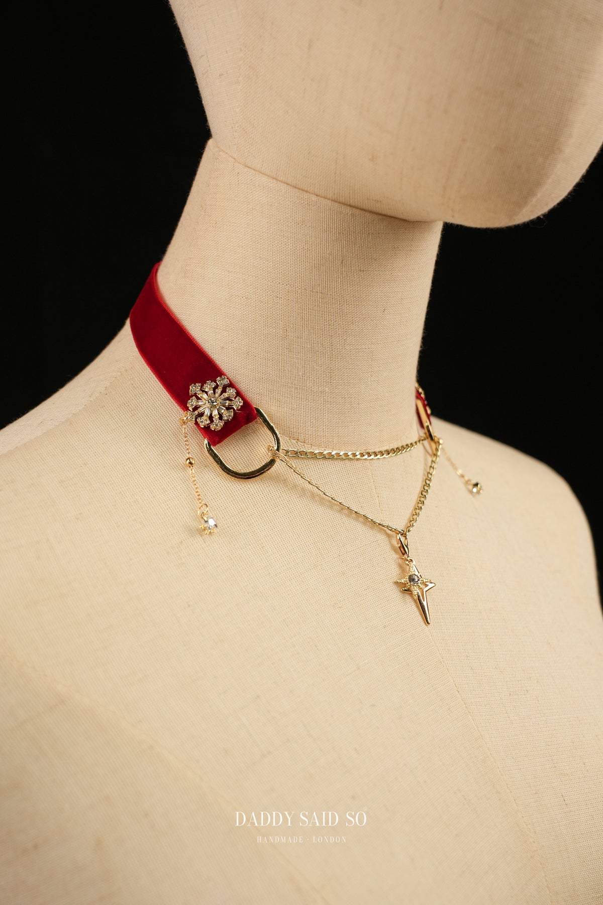 The Snowflake Velvet Choker
