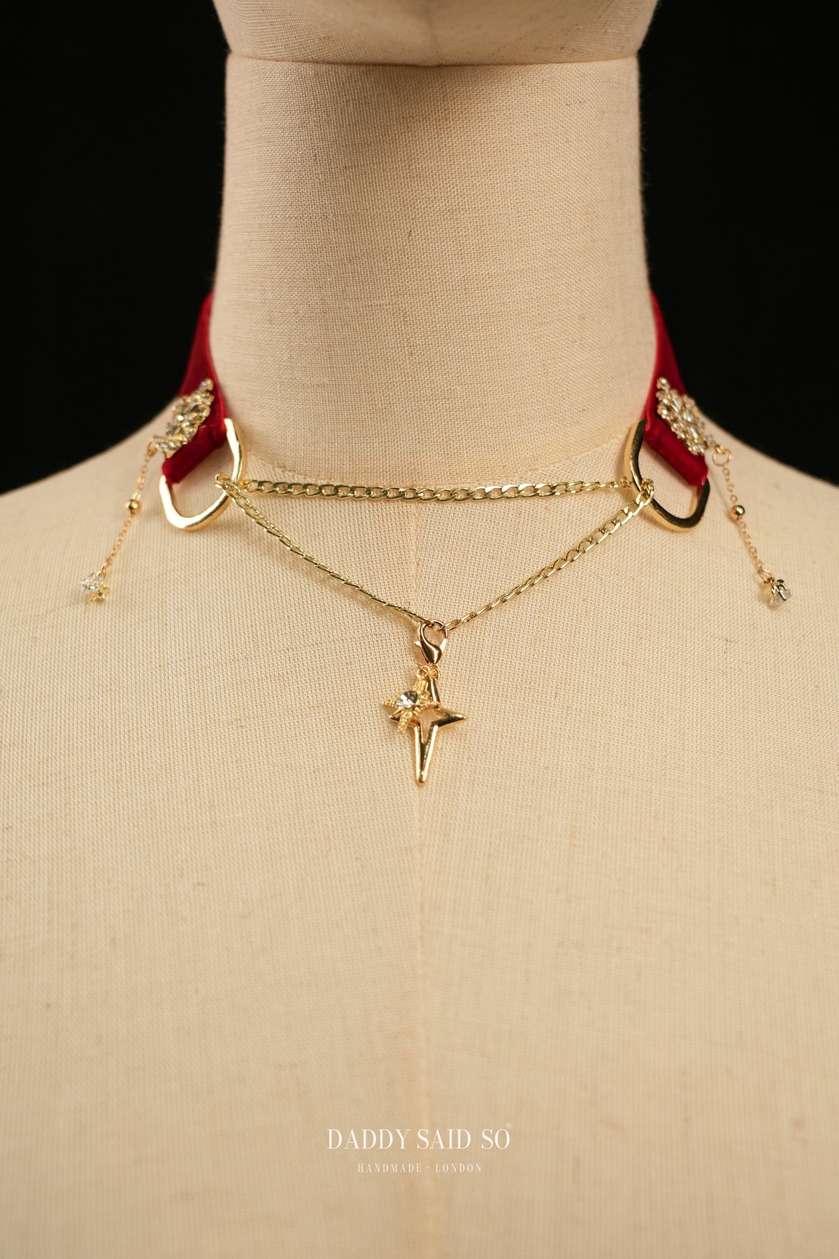 The Snowflake Velvet Choker