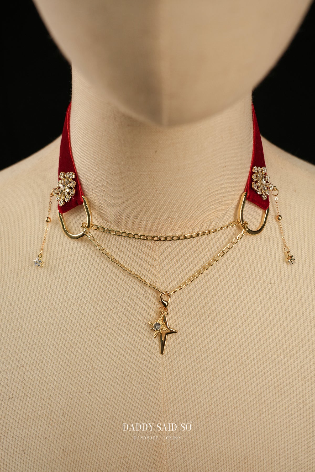 The Snowflake Velvet Choker