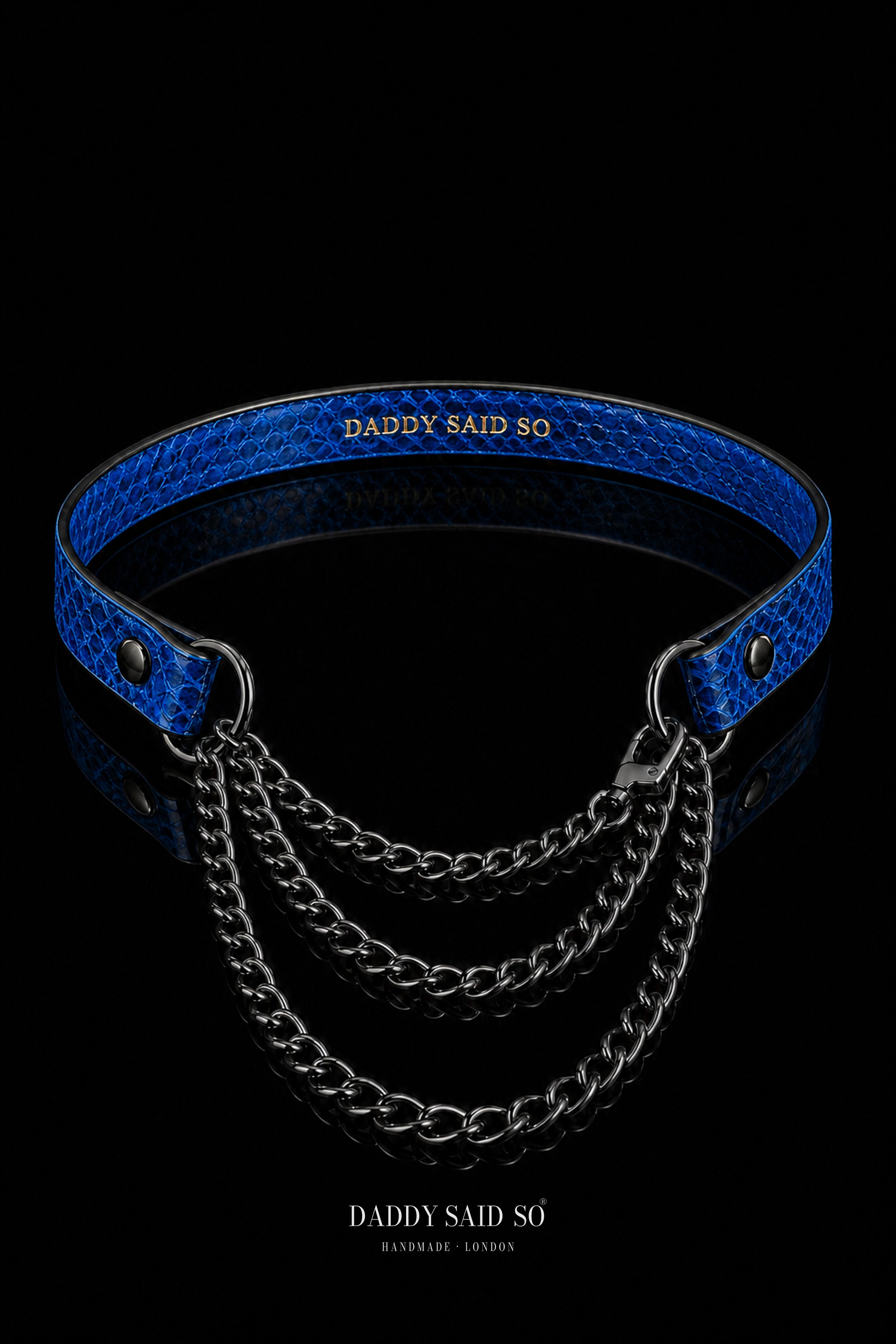 Blue Serpent Chain Choker