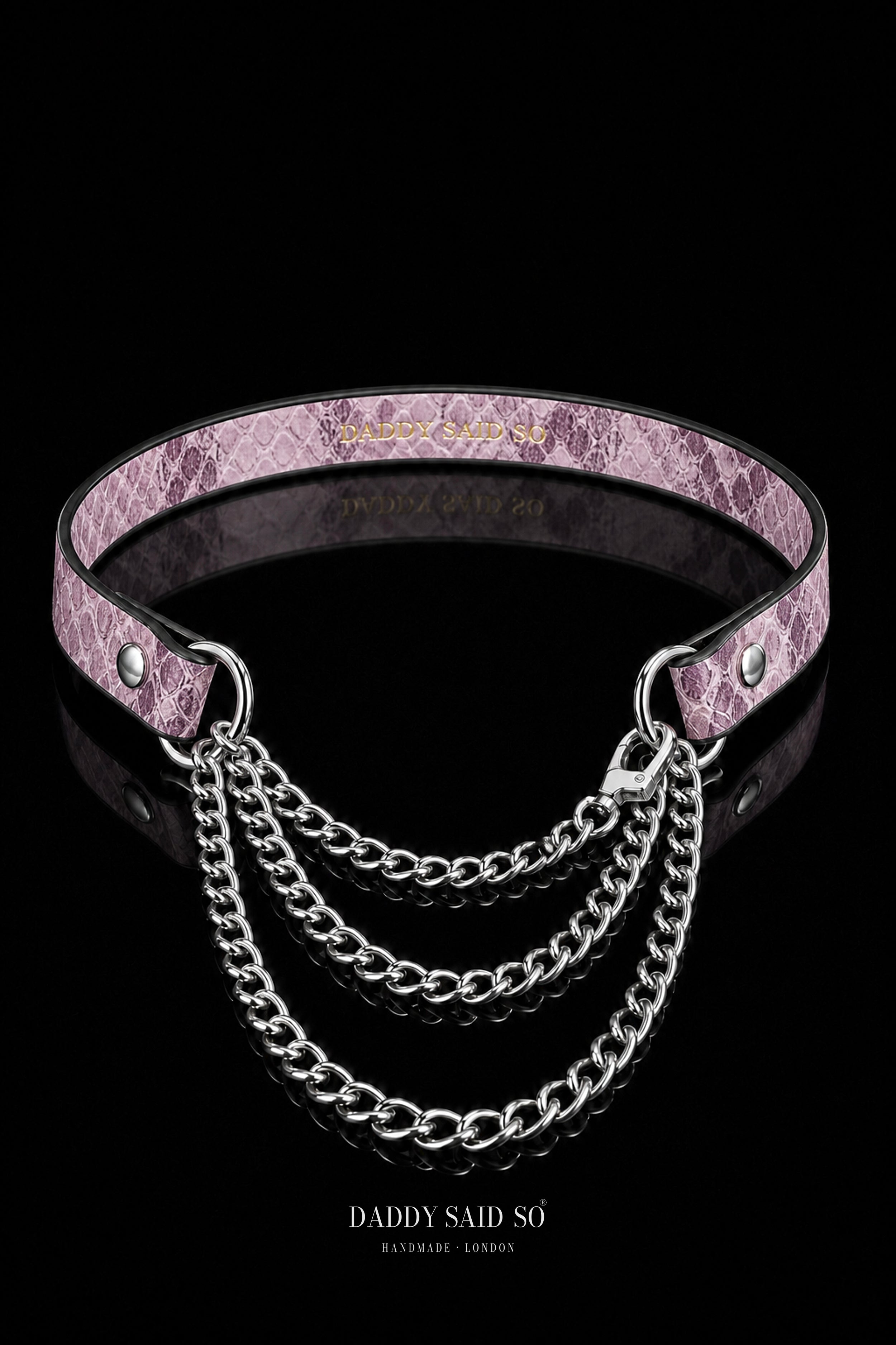 Violet Serpent Chain Choker
